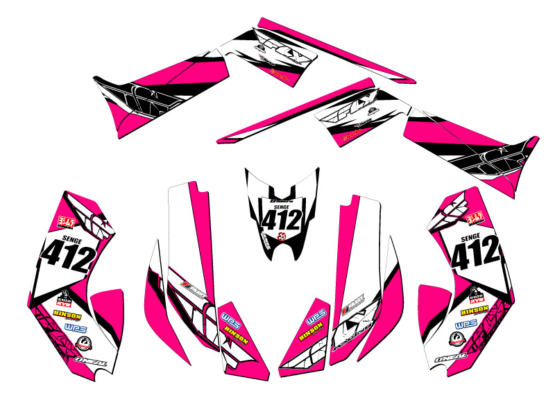 2008-2018 DS 70/90 13 FLY Pink Senge Graphics Kit Compatible with Can-Am - Picture 5 of 7