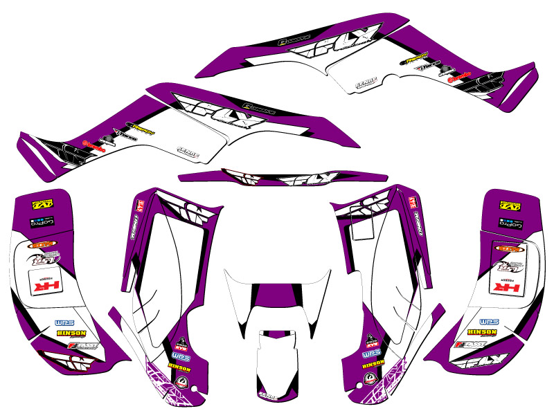 2001-2005 TRX 250EX 13 FLY Purple Senge Graphics Kit Compatible with Honda - Picture 2 of 7