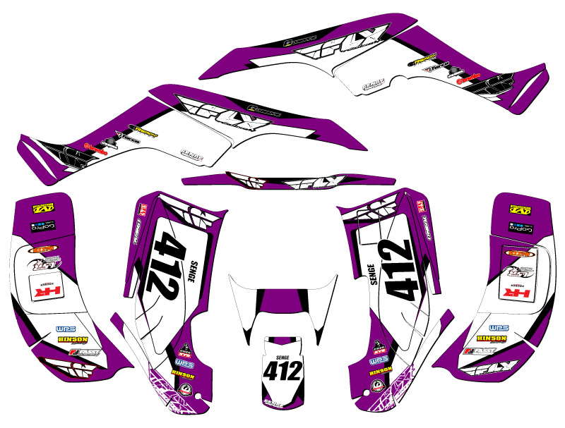 2001-2005 TRX 250EX 13 FLY Purple Senge Graphics Kit Compatible with Honda - Picture 5 of 7