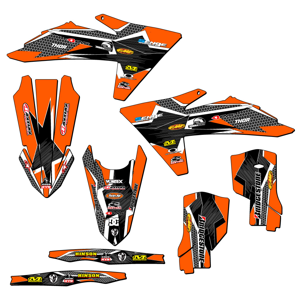 2023-2024 SXF PODIUM Orange Senge Graphics Kit Compatible with KTM - Picture 2 of 10