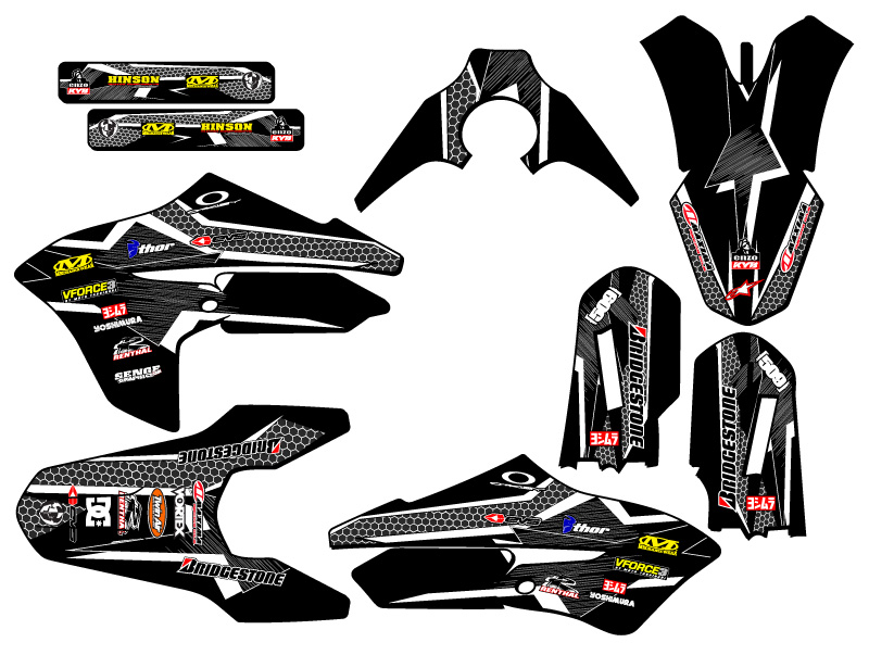 Kit de gráficos Senge Black Senge 2018-2022 YZ 65 PODIUM compatible con Yamaha - Imagen 2 de 10
