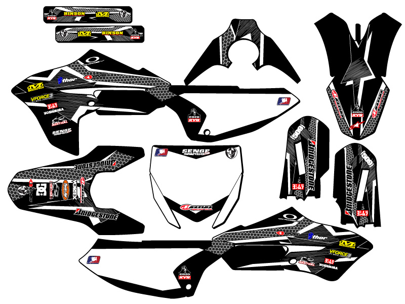 Kit de gráficos Senge Black Senge 2018-2022 YZ 65 PODIUM compatible con Yamaha - Imagen 5 de 10