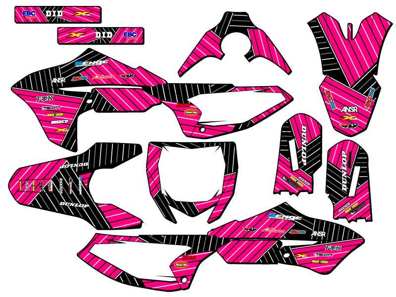 Kit de gráficos Senge Pink Senge 2018-2022 YZ 65 RACE compatible con Yamaha - Imagen 5 de 10