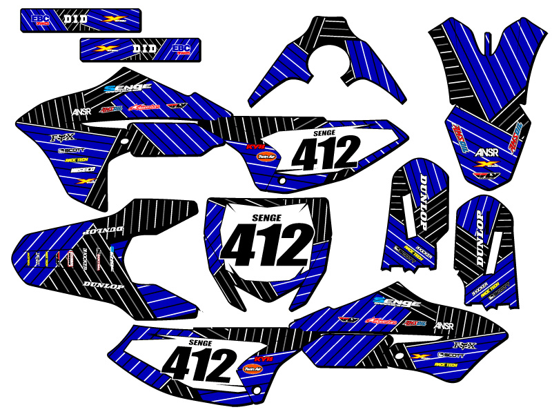 Kit de gráficos Blue Senge 2018-2022 YZ 65 RACE SERIE COMPATIBLE CON Yamaha - Imagen 8 de 10