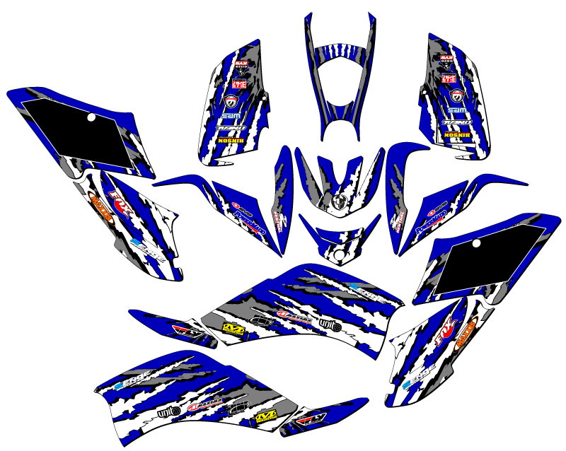 Kit de Gráficos All Years RAPTOR 125 SHREDDER Blue Senge Compatible con Yamaha - Imagen 2 de 7
