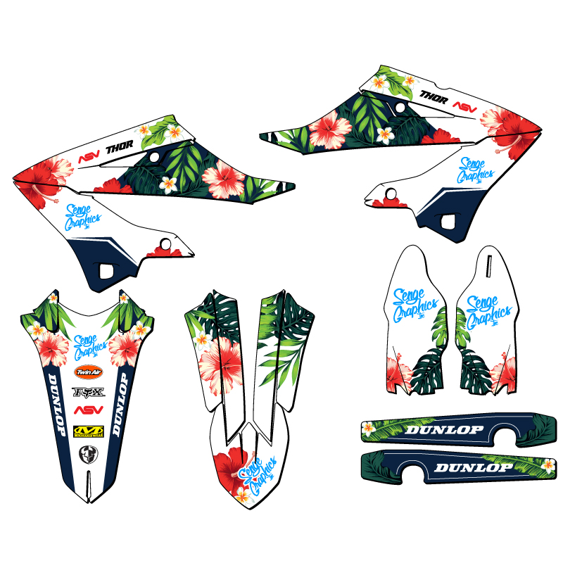 2022-2025 YZ 125 TROPIC White Senge Graphics Kit Compatible with Yamaha - Picture 2 of 10