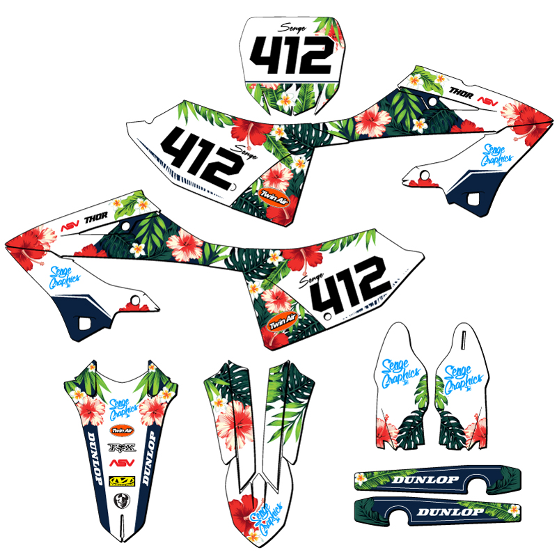 2022-2025 YZ 125 TROPIC White Senge Graphics Kit Compatible with Yamaha - Picture 8 of 10