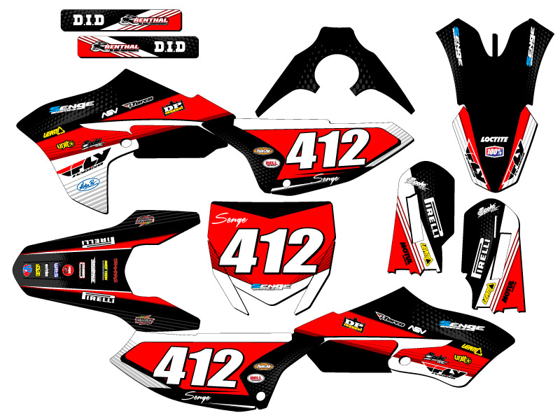 Kit de gráficos Black Senge 2018-2022 YZ 65 RICOCHET compatible con Yamaha - Imagen 8 de 10