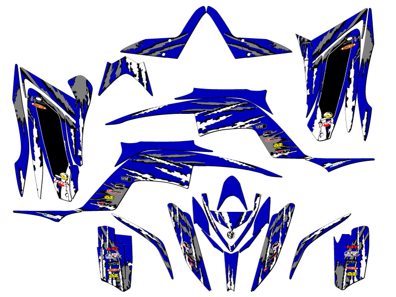2013-2020 RAPTOR 700 SHREDDER Blue Senge Graphics Kit Compatible with Yamaha - Picture 2 of 7