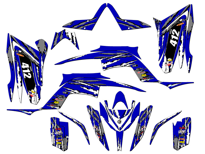 2013-2020 RAPTOR 700 SHREDDER Blue Senge Graphics Kit Compatible with Yamaha - Picture 5 of 7