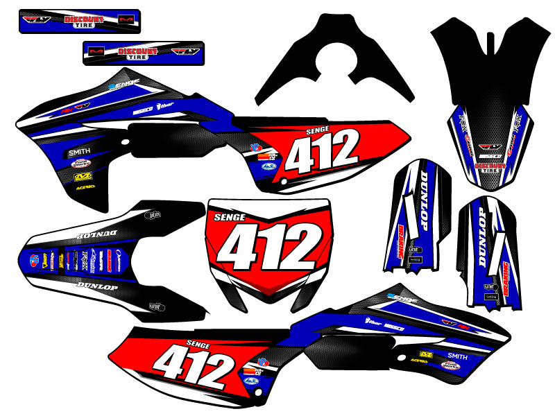 Kit de gráficos Senge Blue Senge 2018-2022 YZ 65 VIGOR compatible con Yamaha - Imagen 8 de 10