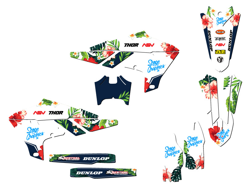 2019-2023 WR 450 F TROPIC White Senge Graphics Kit Compatible with Yamaha - Picture 2 of 10