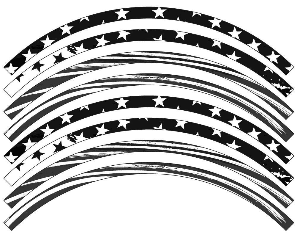 MERICA RIM PROTECTOR DECALS Senge Graphics - Picture 7 of 23