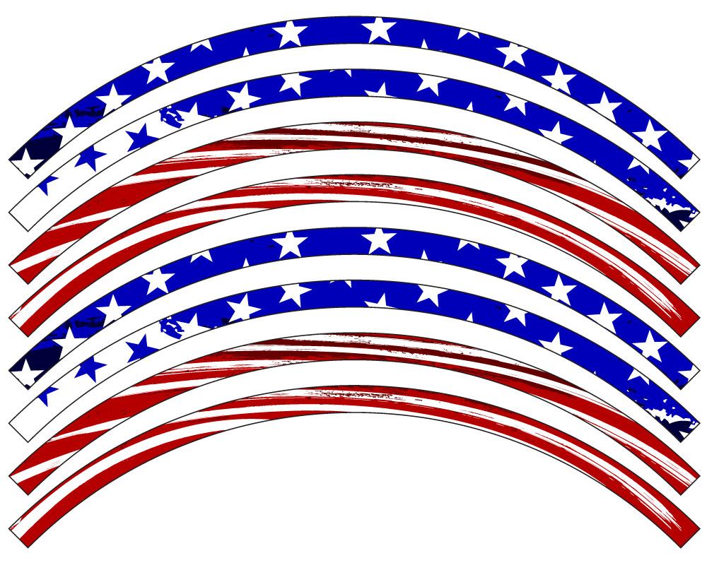 MERICA RIM PROTECTOR DECALS Senge Graphics - Picture 18 of 23