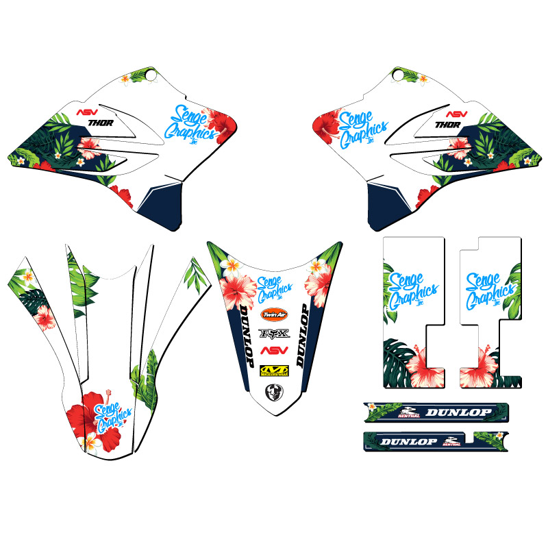 2005-2022 TTR 230 TROPIC White Senge Graphics Kit Compatible with Yamaha - Picture 2 of 10