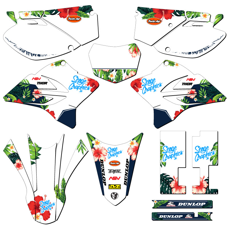 2005-2022 TTR 230 TROPIC White Senge Graphics Kit Compatible with Yamaha - Picture 5 of 10