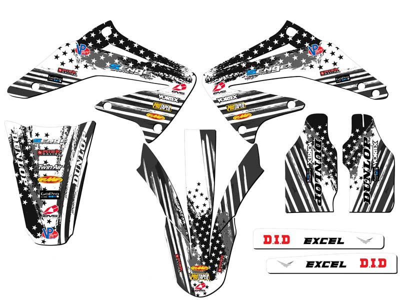 2002-2004 CRF 450 R MERICA Grey Senge Graphics Kit Compatible with Honda - Bild 2 von 10