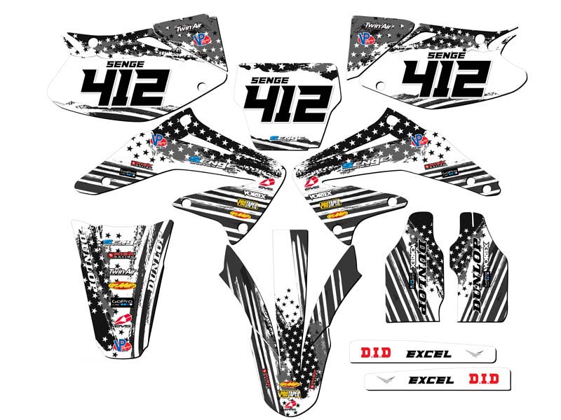 2002-2004 CRF 450 R MERICA Grey Senge Graphics Kit Compatible with Honda - Bild 8 von 10