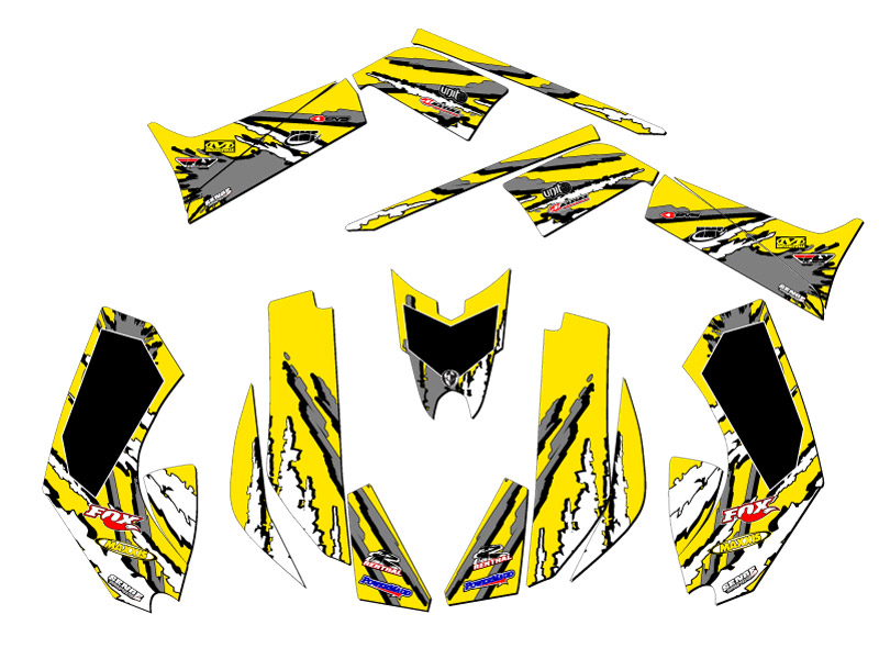 Kit de gráficos DS 70/90 Shredder Amarillo Senge 2008-2018 compatible con Can-Am - Imagen 2 de 7