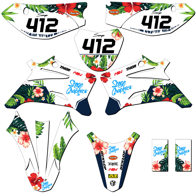Kit de gráficos TTR 110 TROPIC blanco Senge 2008-2022 compatible con Yamaha - Imagen 8 de 10