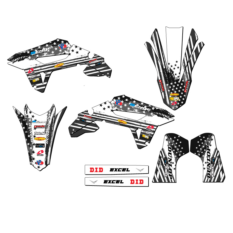 2021-2023 CRF 450 R MERICA Grey Senge Graphics Kit Compatible with Honda - Picture 2 of 10