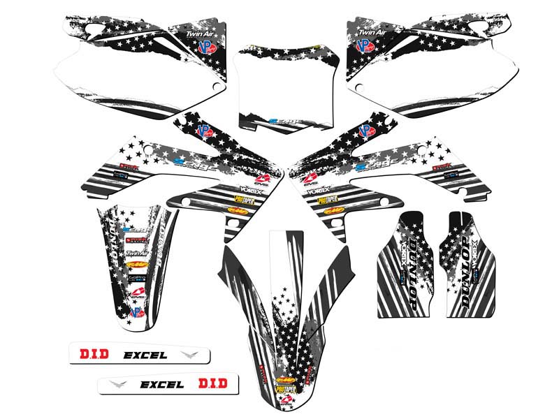 2008-2009 CRF 250 R MERICA Grey Senge Graphics Kit Compatible with Honda - Bild 5 von 10