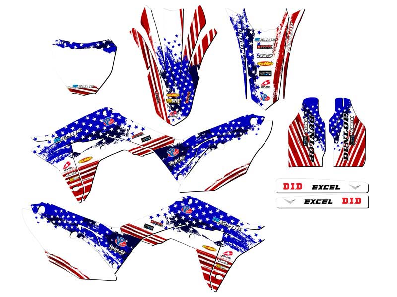 2018 CRF 250 R MERICA Usa Senge Graphics Kit Compatible with Honda - Bild 8 von 10