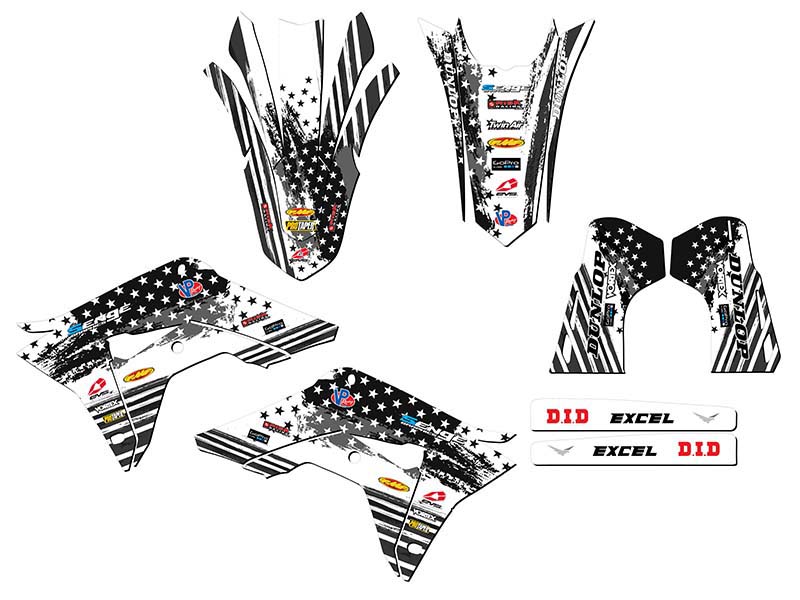 2019-2021 CRF 250 R MERICA Grey Senge Graphics Kit Compatible with Honda - Picture 2 of 10
