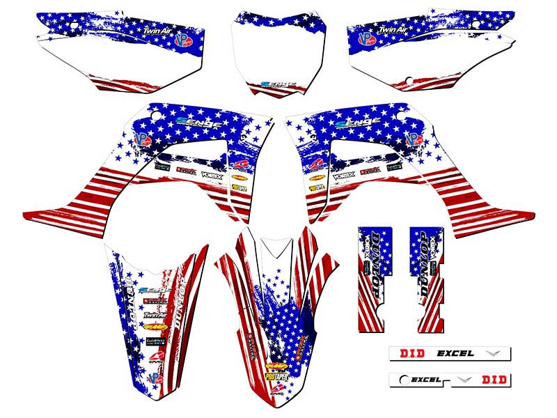 CRF 125 MERICA EE. UU. 2019-2023 CRF 125 kit de gráficos compatible con Honda - Imagen 8 de 10