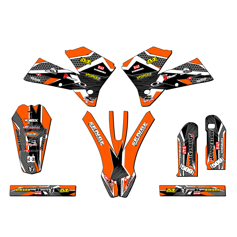 2006-2007 XC PODIUM Orange Senge Graphics Kit Compatible with KTM - Picture 2 of 10