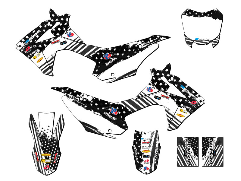2013-2018 CRF 110 MERICA Grey Senge Graphics Kit Compatible with Honda - Picture 5 of 10