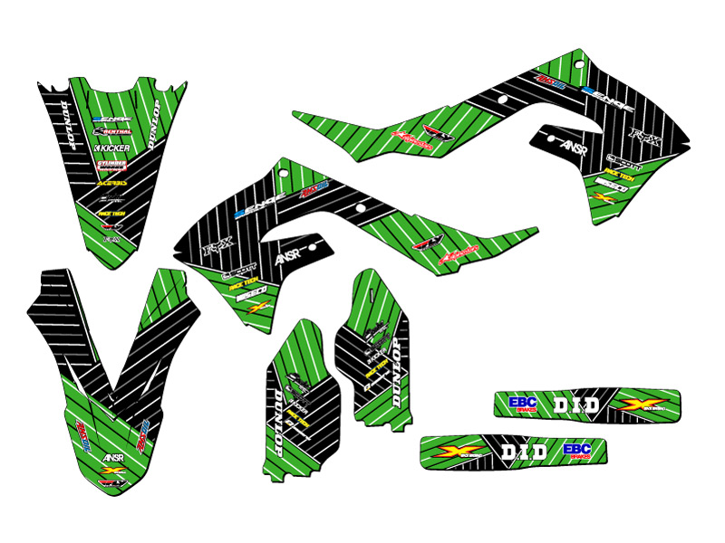 2019-2023 KX 450 RACE SERIES Green Senge Graphics Kit Compatible with Kawasaki - Picture 2 of 10