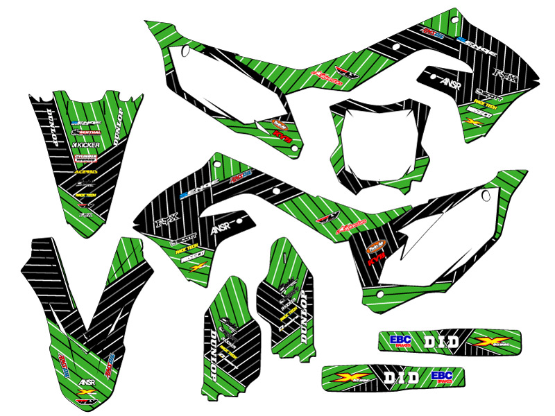 2019-2023 KX 450 RACE SERIES Green Senge Graphics Kit Compatible with Kawasaki - Picture 5 of 10