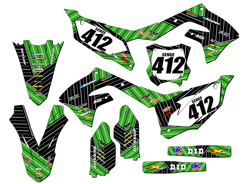2019-2023 KX 450 RACE SERIES Green Senge Graphics Kit Compatible with Kawasaki - Picture 8 of 10
