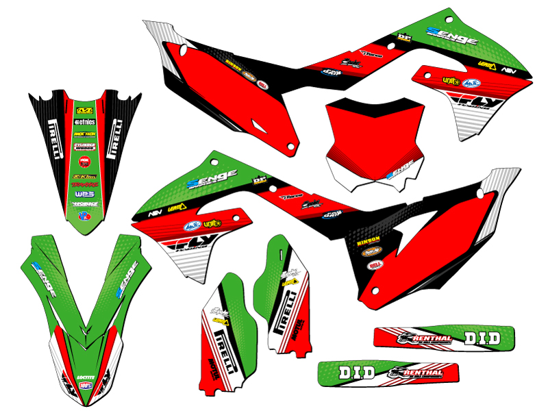 2019-2023 KX 450 RICOCHET Green Senge Graphics Kit Compatible with Kawasaki - Bild 5 von 10