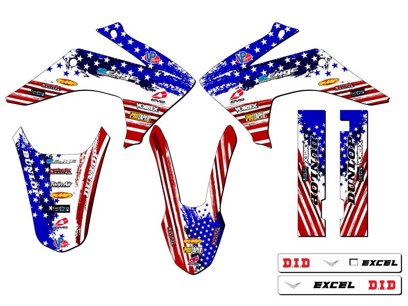 2015-2020 CRF 230 F MERICA Usa Senge Graphics Kit Compatible with Honda - Picture 2 of 10