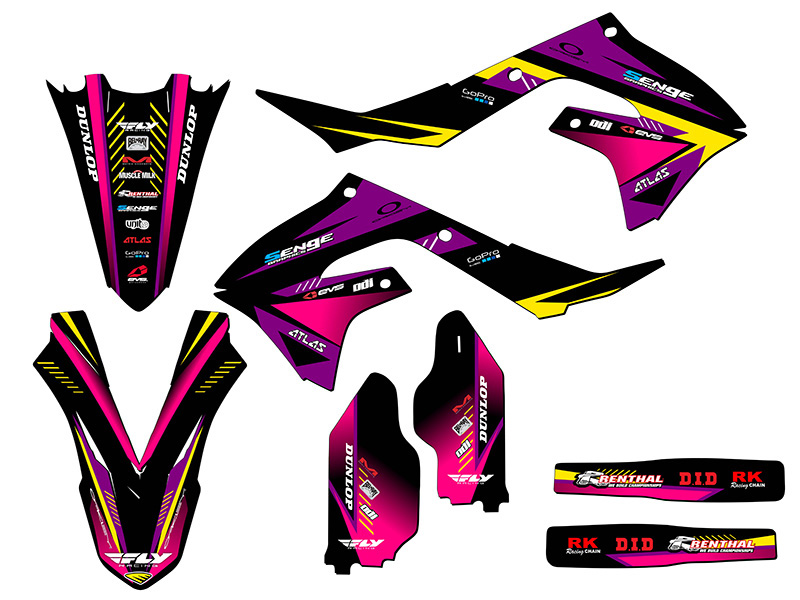 2019-2023 KX 450 SURGE Purple Senge Graphics Kit Compatible with Kawasaki - Bild 2 von 10
