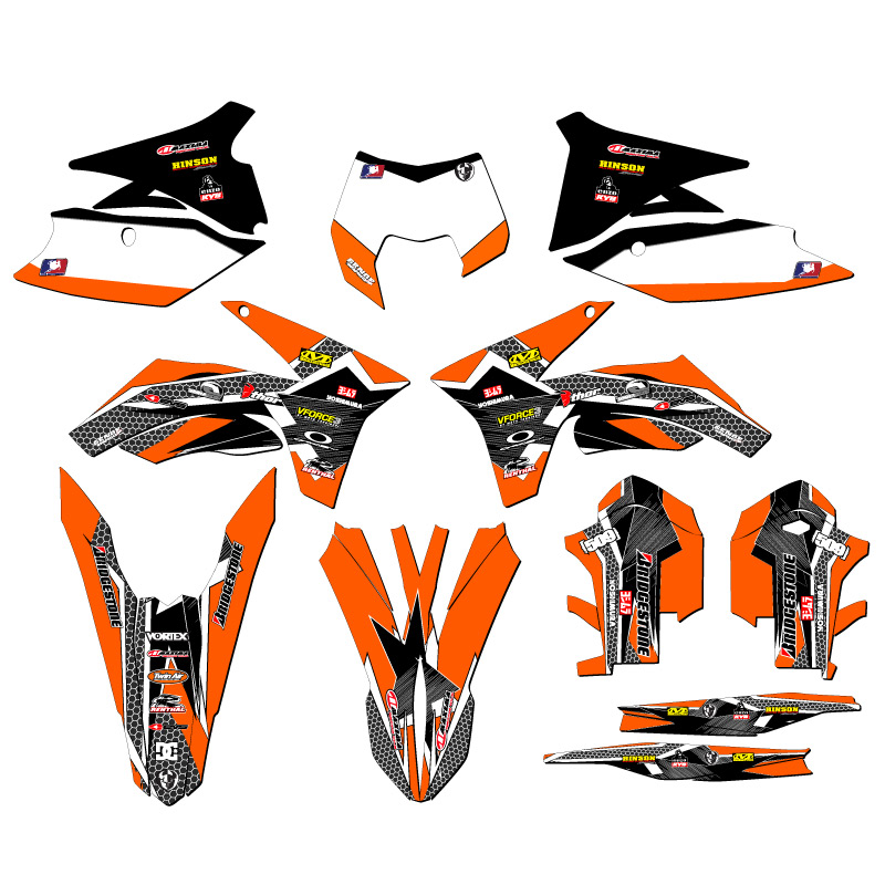 Kit de gráficos EXC PODIUM Orange Senge 2012-2013 compatible con KTM - Imagen 5 de 10