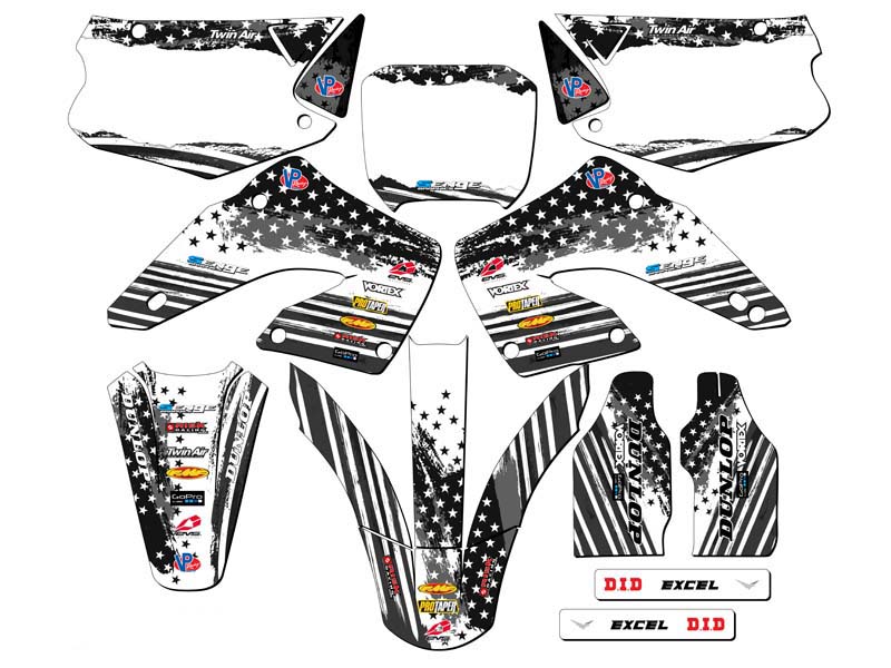 2000-2001 CR 125 R MERICA Grey Senge Graphics Kit Compatible with Honda - Picture 5 of 10