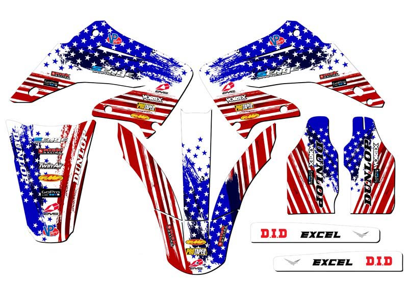 2004-2012 CR 125 R MERICA EE. UU. kit de gráficos Senge compatible con Honda - Imagen 5 de 10