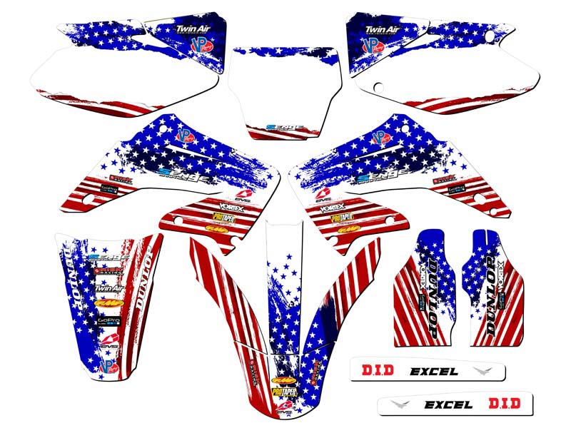 2004-2012 CR 125 R MERICA EE. UU. kit de gráficos Senge compatible con Honda - Imagen 8 de 10