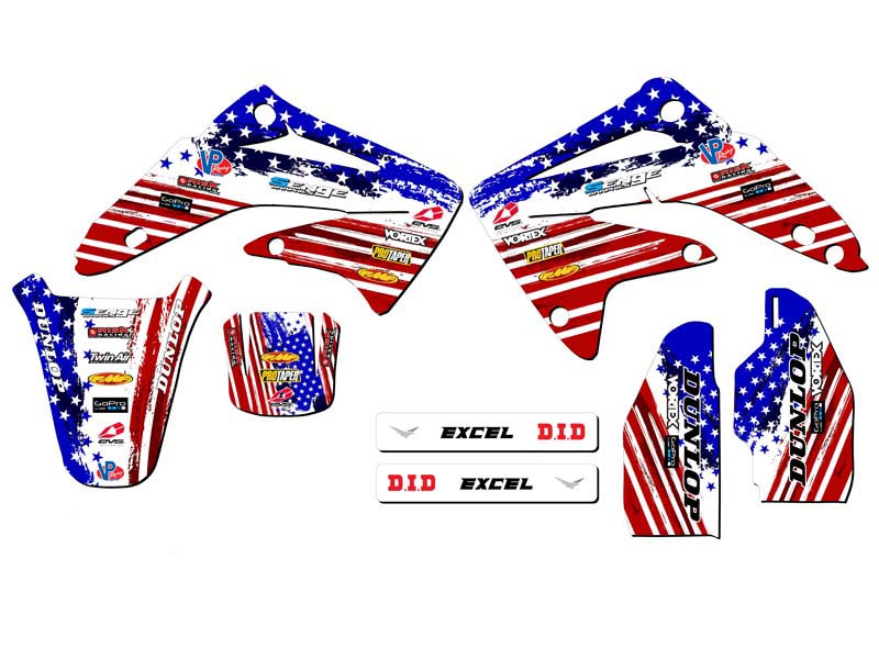 2003-2013 CR 85 MERICA Usa Senge Graphics Kit Compatible with Honda - Picture 5 of 10