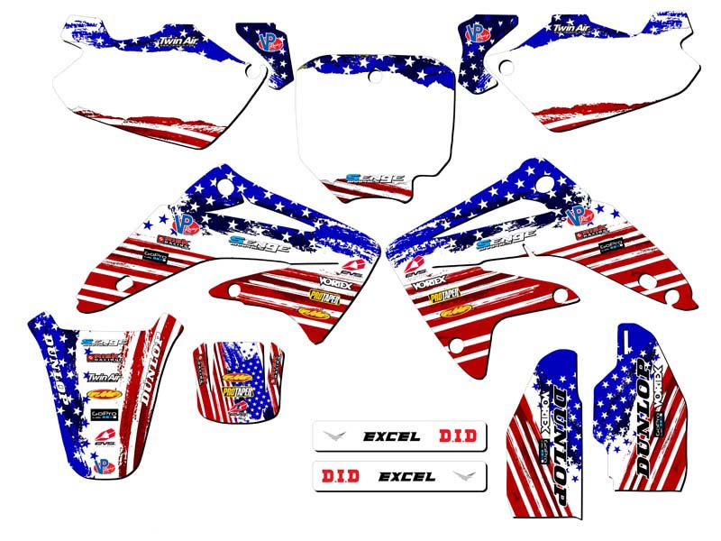 2003-2013 CR 85 MERICA Usa Senge Graphics Kit Compatible with Honda - Picture 8 of 10