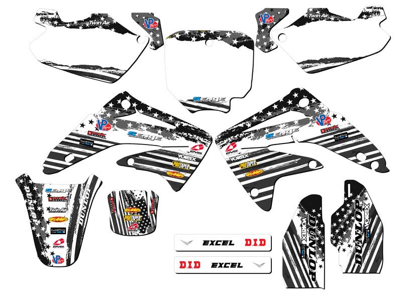 2003-2013 CR 85 MERICA Grey Senge Graphics Kit Compatible with Honda - Picture 5 of 10