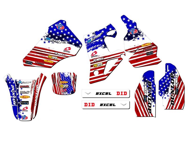 CR 80 MERICA 1996-2002 EE. UU. Senge Graphics Kit compatible con Honda - Imagen 5 de 10