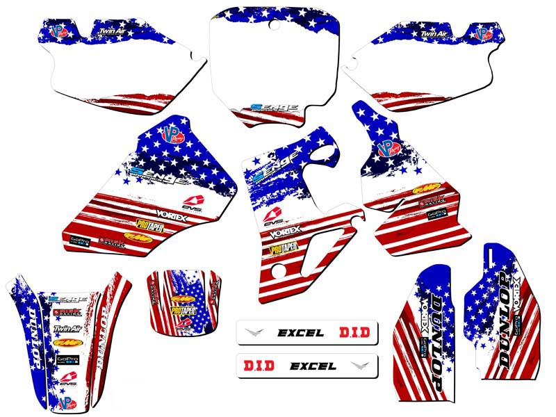 CR 80 MERICA 1996-2002 EE. UU. Senge Graphics Kit compatible con Honda - Imagen 8 de 10