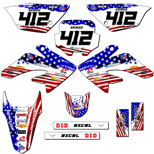 Kit de gráficos CRF 80 MERICA EE. UU. Senge 2011-2016 compatible con Honda - Imagen 2 de 10