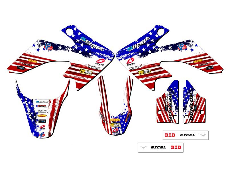 2004-2012 CRF 50 MERICA Usa Senge Graphics Kit Compatible with Honda - Picture 5 of 10