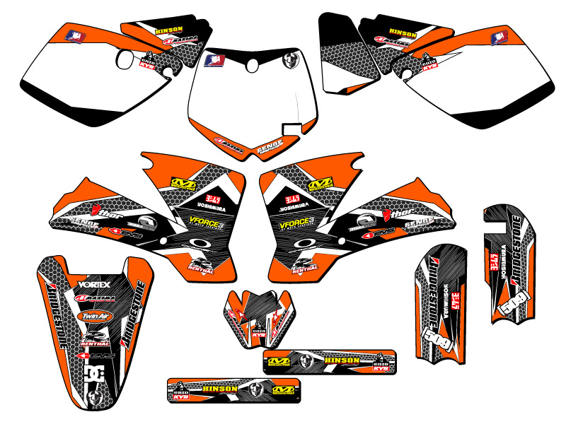 2002-2008 SX 65 PODIUM Orange Senge Graphics Kit Compatible with KTM - Bild 5 von 10