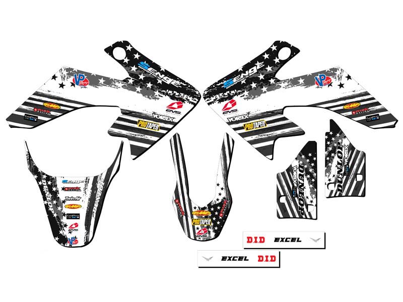 2013-2023 CRF 50 MERICA Grey Senge Graphics Kit Compatible with Honda - Picture 2 of 10